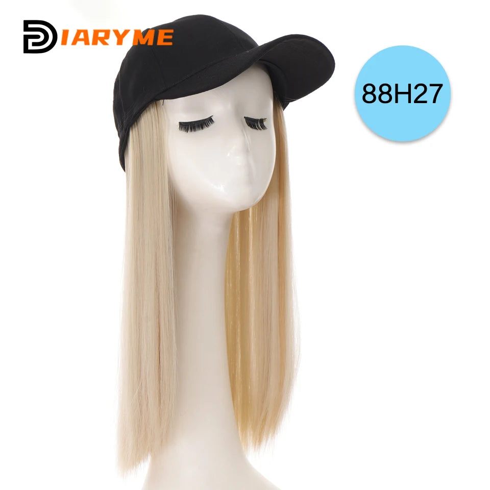 Blonde Long Straight Wig hat