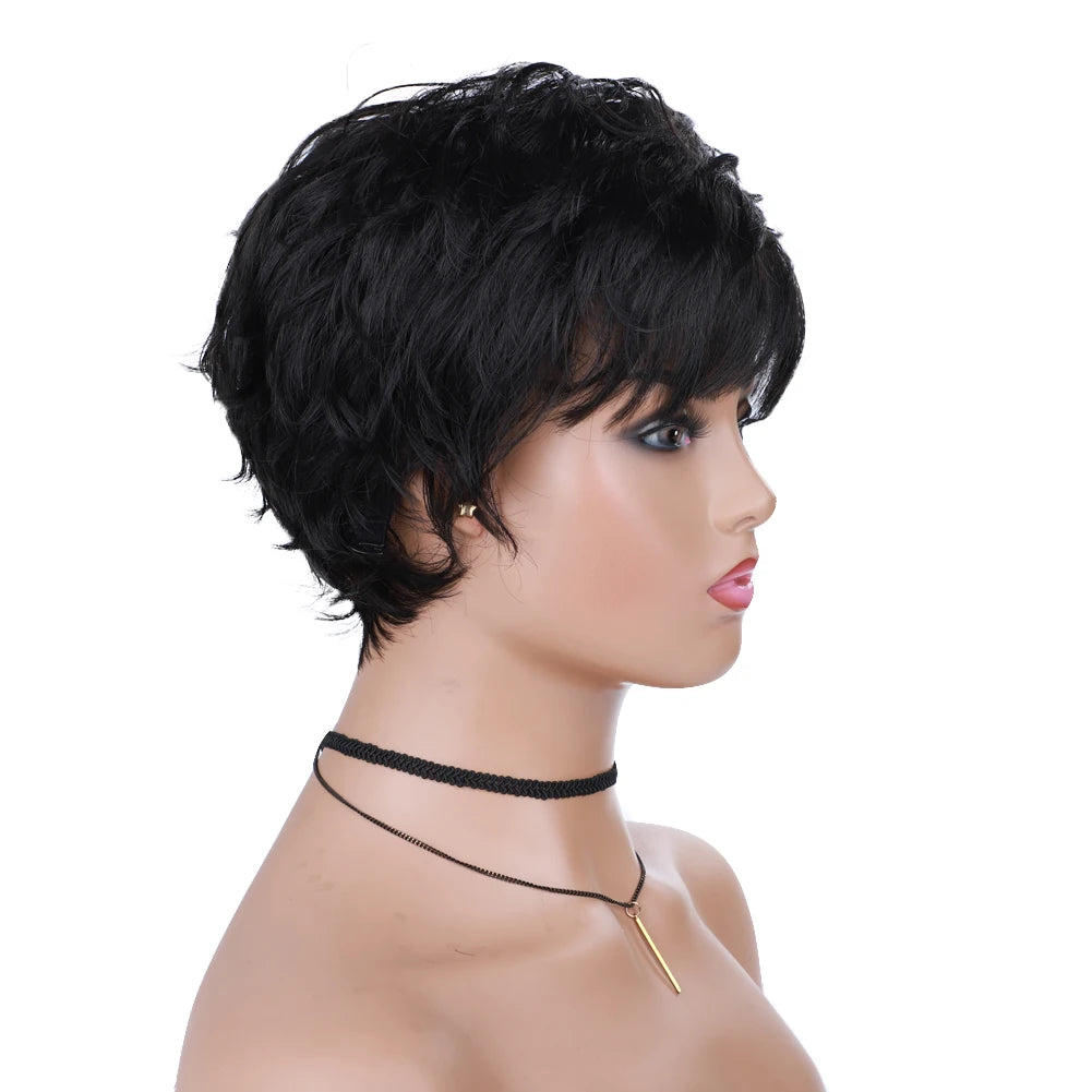 Short Straight Wavy Wig