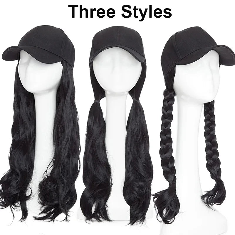 20Inch Synthetic Long Curly Baseball Cap