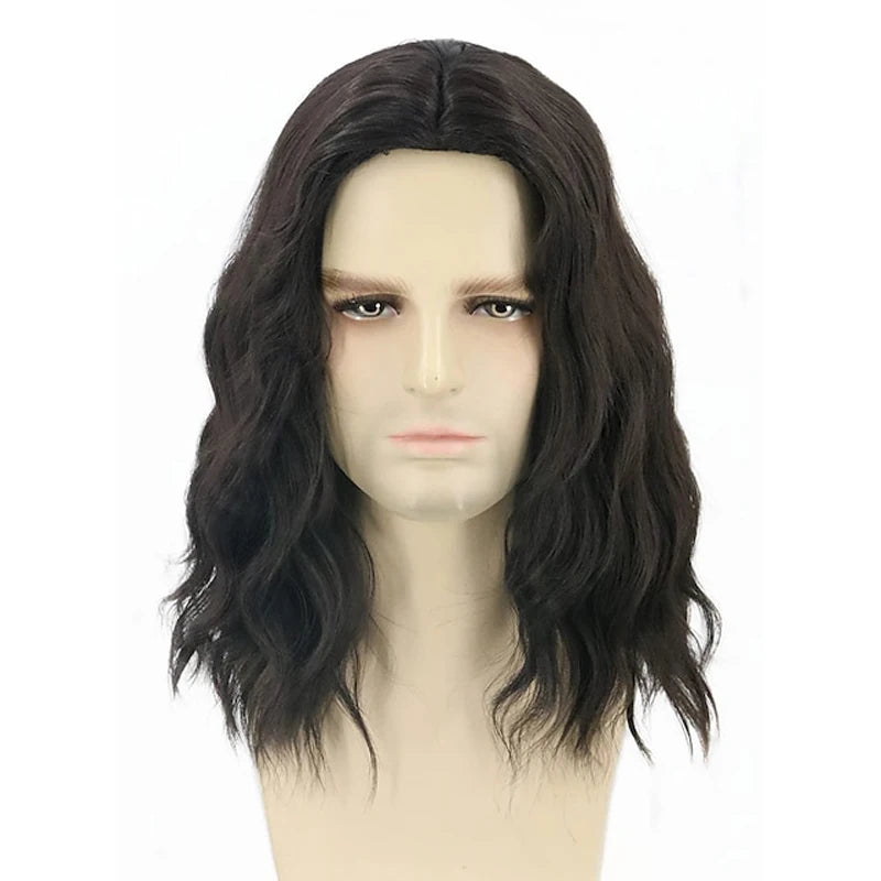 Black Short Curly Wigs for Man