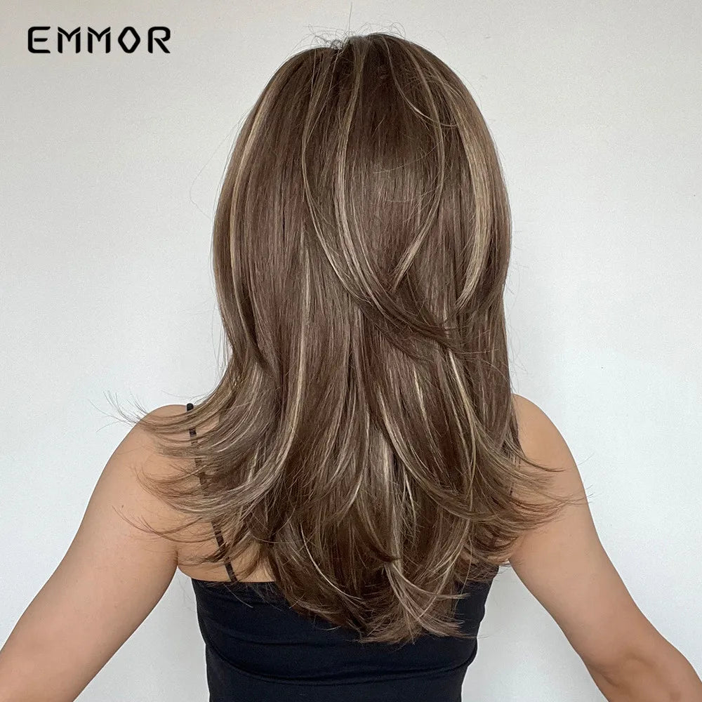 Long Wavy Wigs Brown with Blonde Wigs