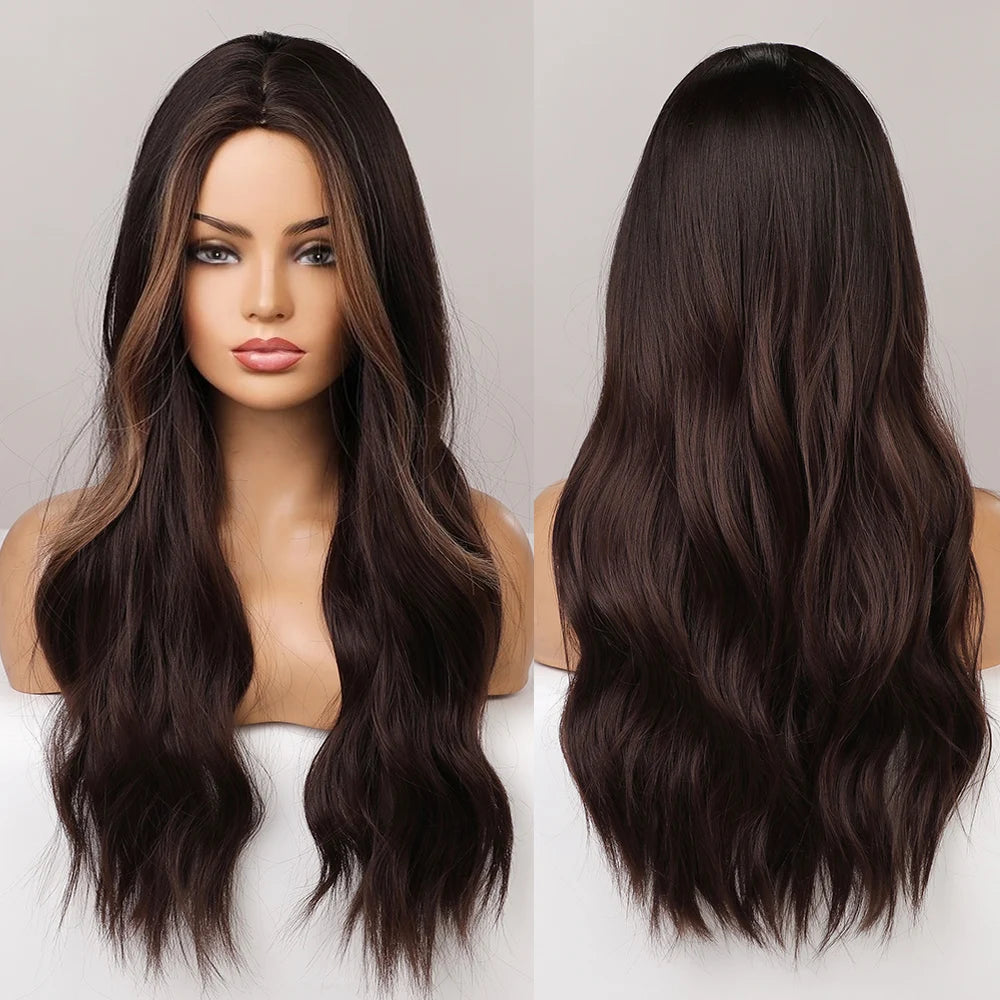 Ombre Black to Blonde Wig with Bangs