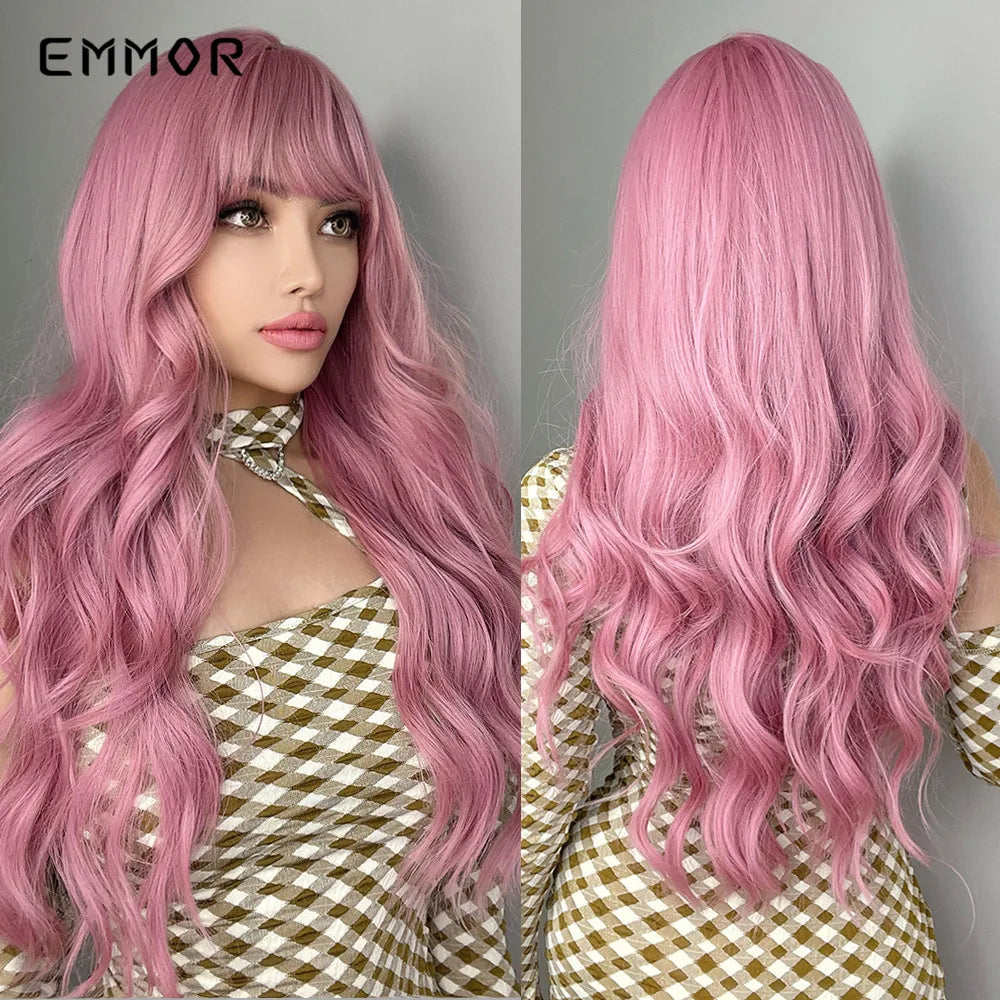 Long Wavy Wigs Brown with Blonde Wigs