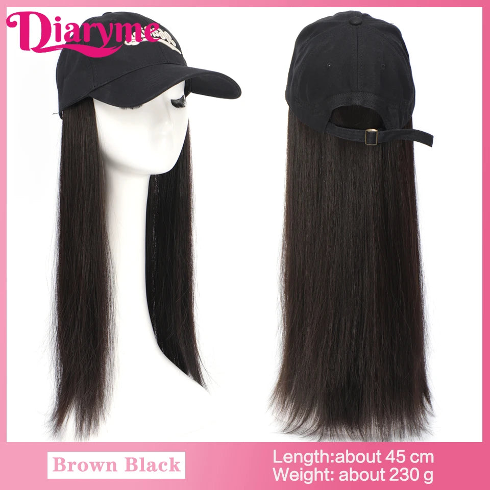 Short Water Wavy Wigs With Baseball Hat