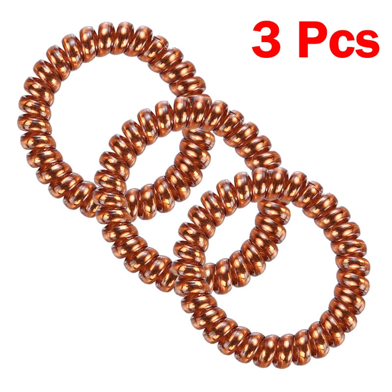 4Pcs/set Telephone Wire Hair Ties