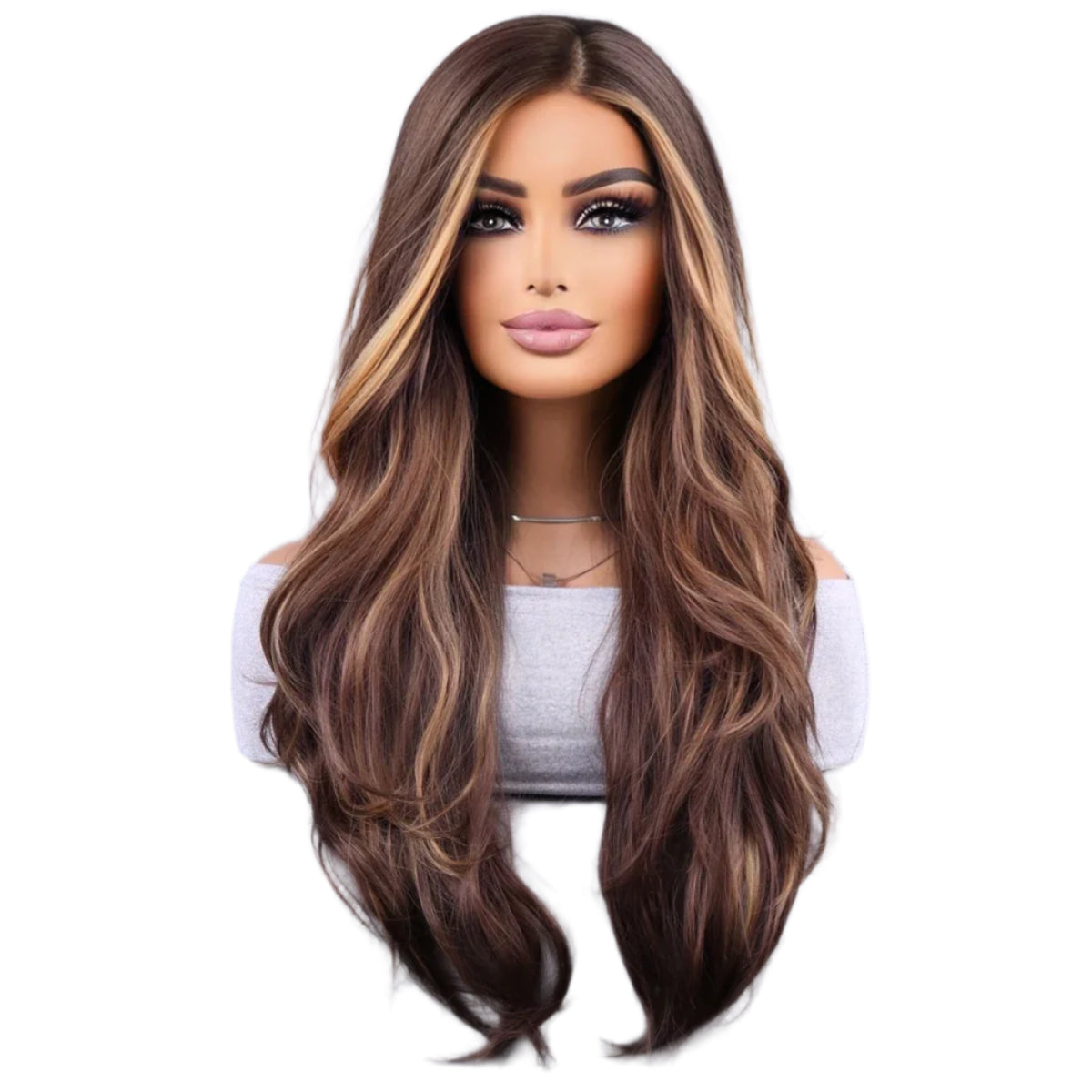 Brown Synthetic Curly Wig
