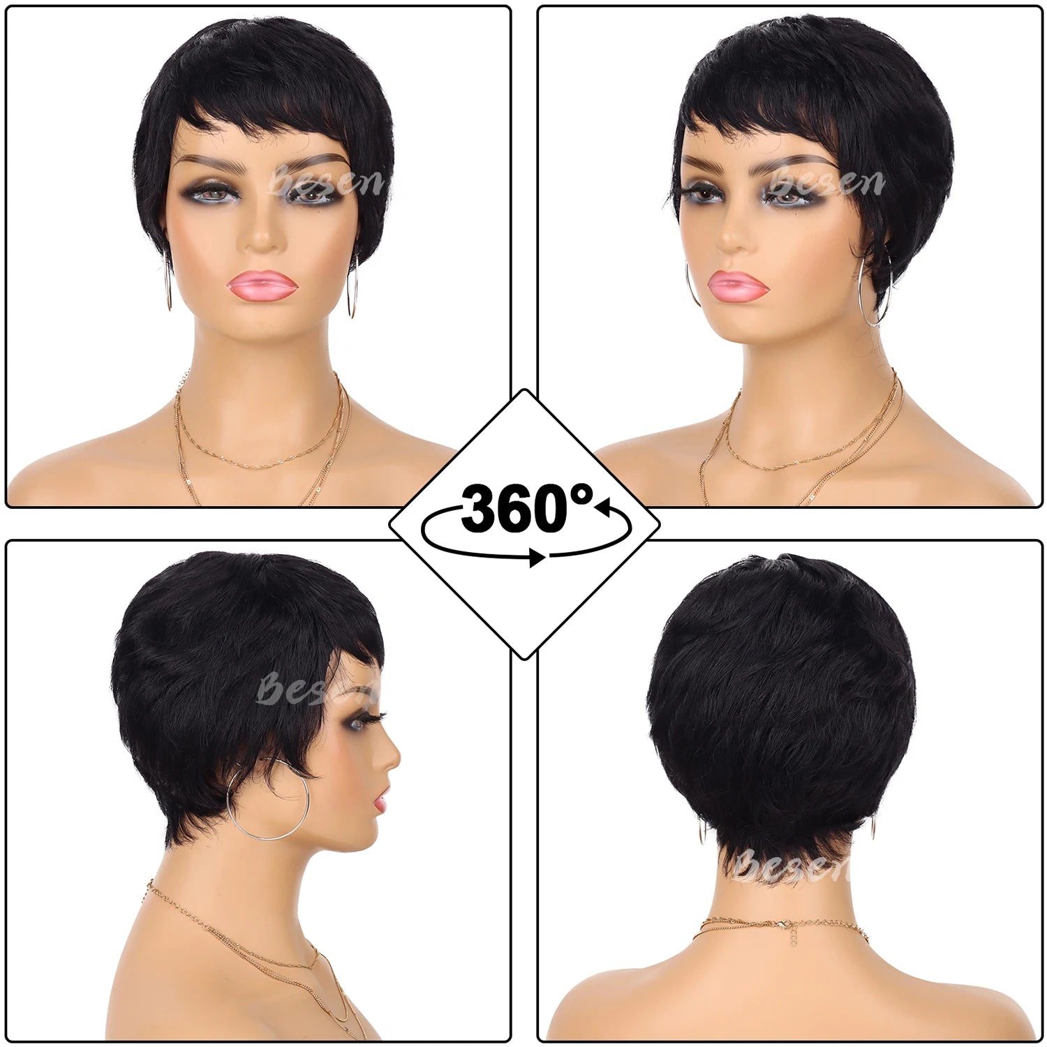 Synthetic Short Pixie Cut Wig