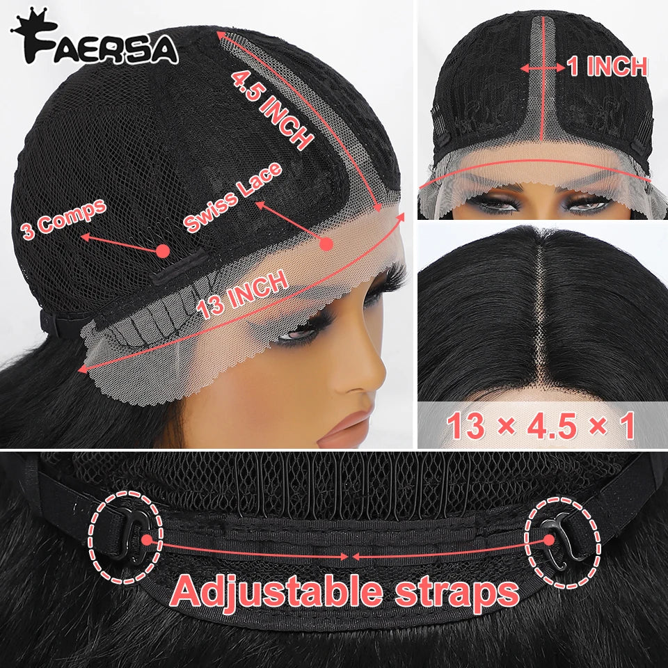 Black Brown Curly Wig