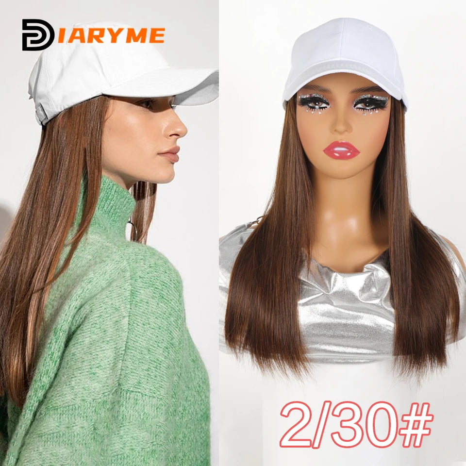 Blonde Long Straight Wig hat