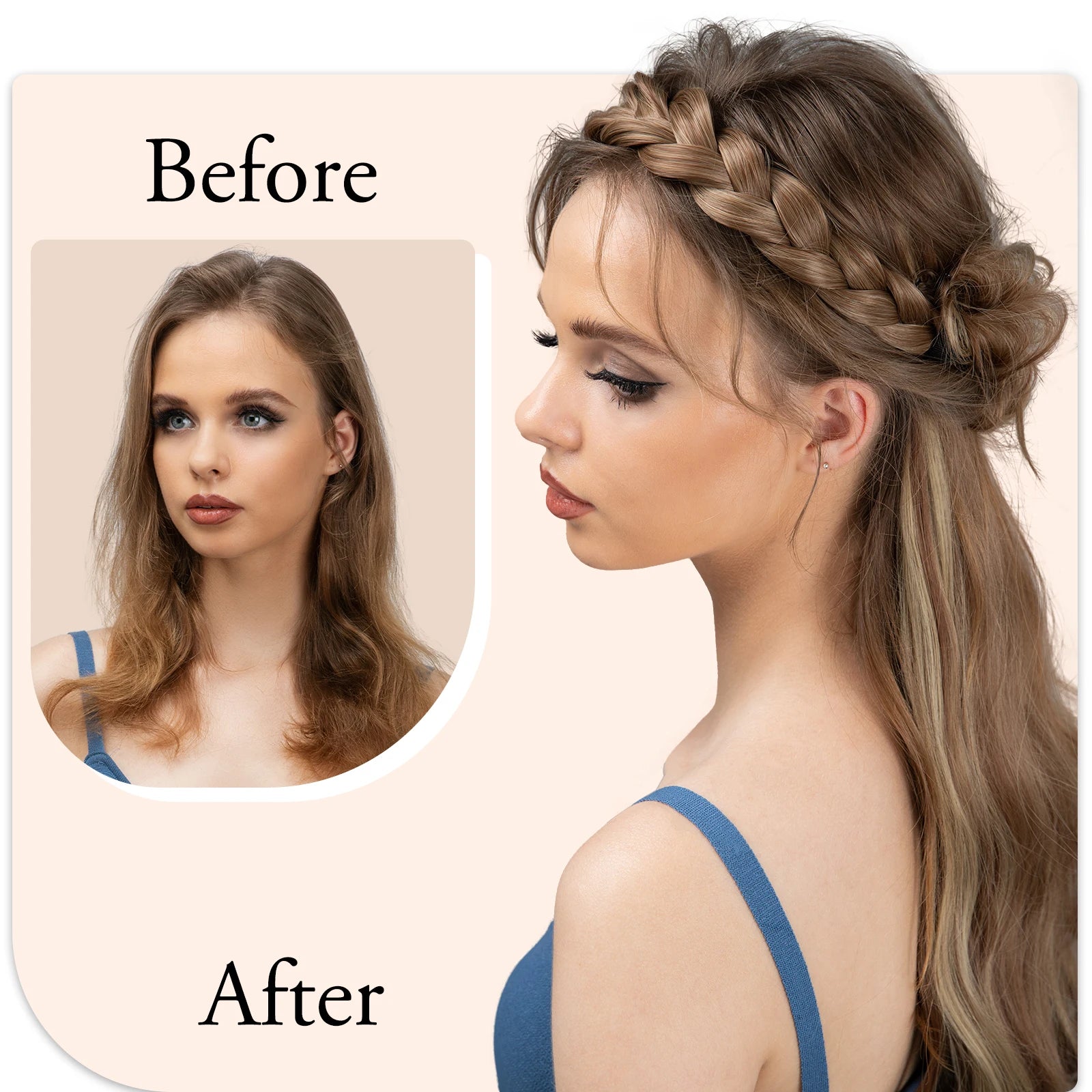 Synthetic Premium Adjustable Handmade Braided Elastic Band Hair Fashion Braiding Hair Headband Headwear For Women