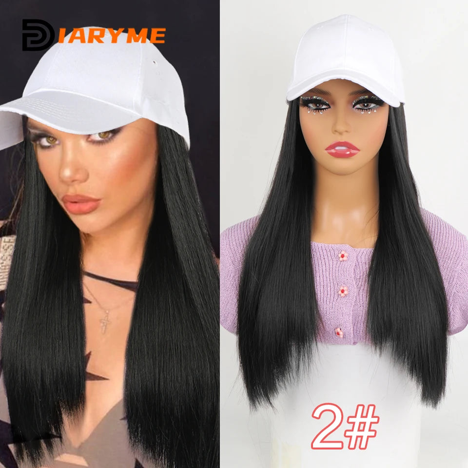 Blonde Long Straight Wig hat