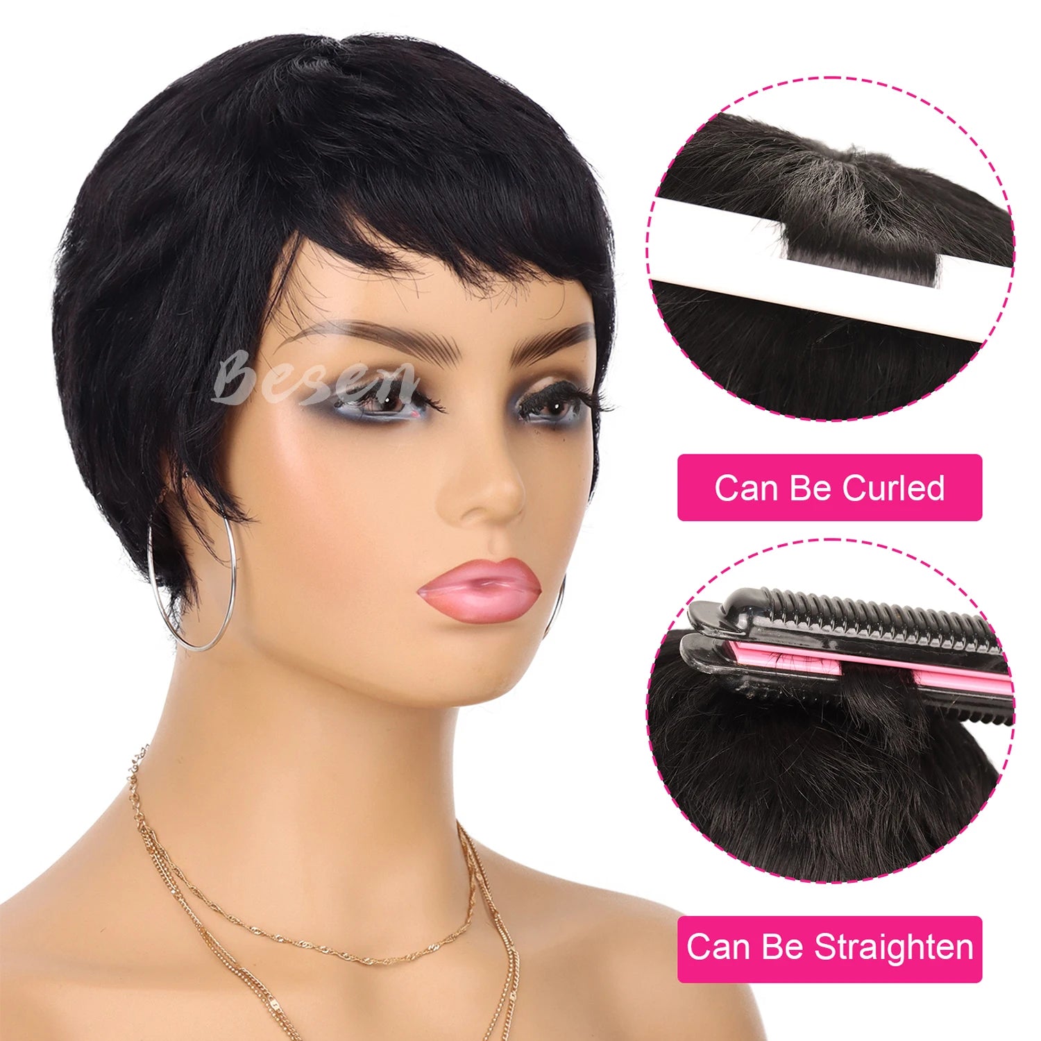 Synthetic Short Pixie Cut Wig