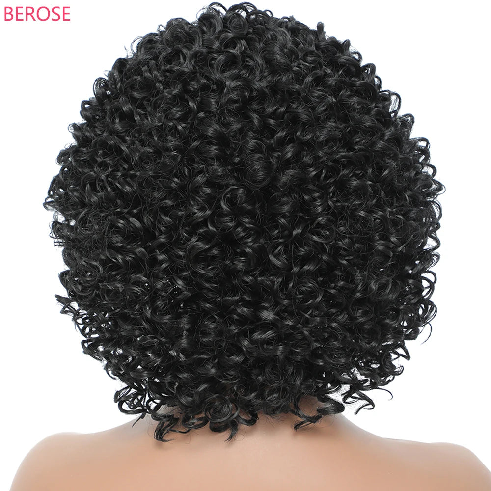 Short Water Curly Headband Wigs