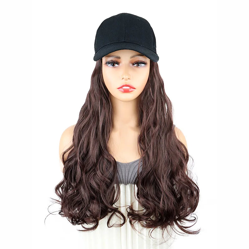 20Inch Synthetic Long Curly Baseball Cap