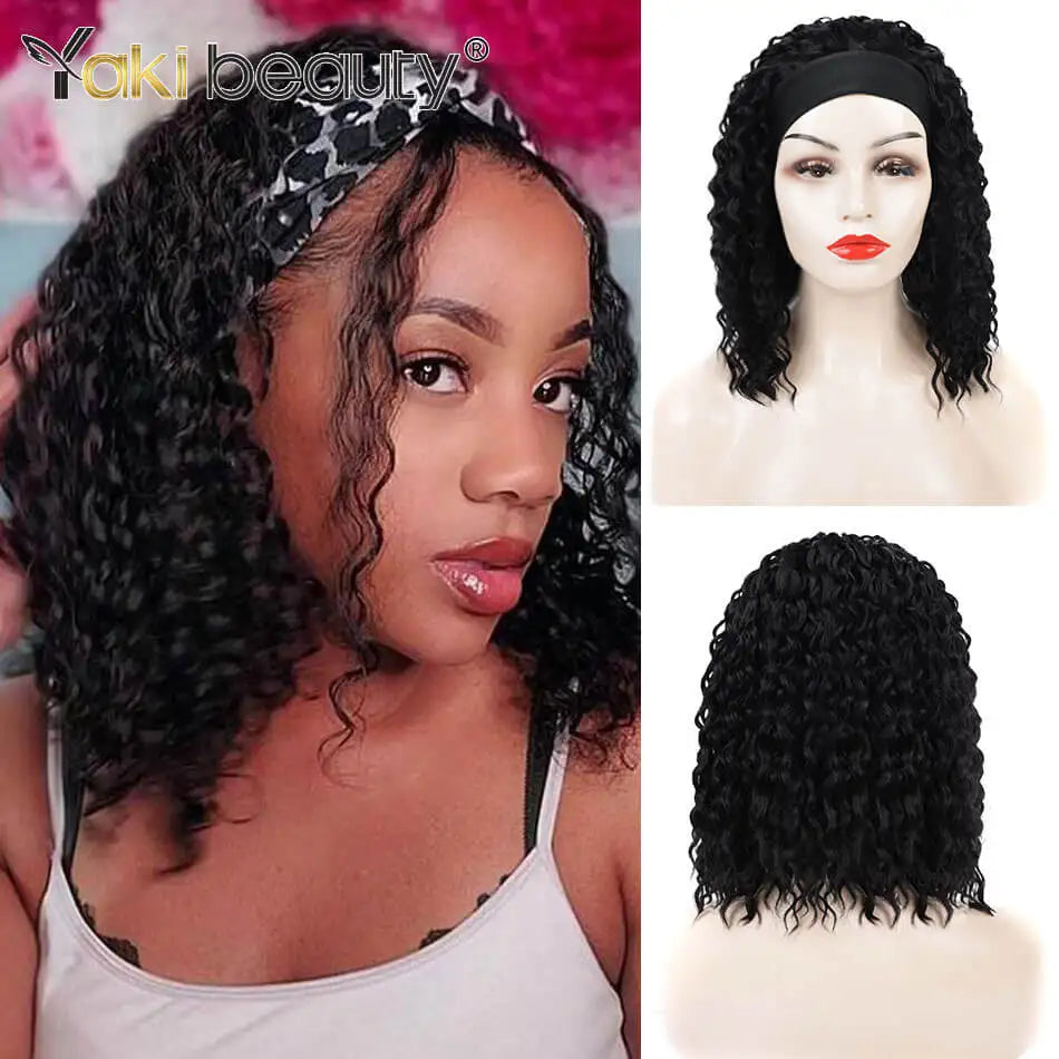 28Inch Synthetic Ice Headband Wig