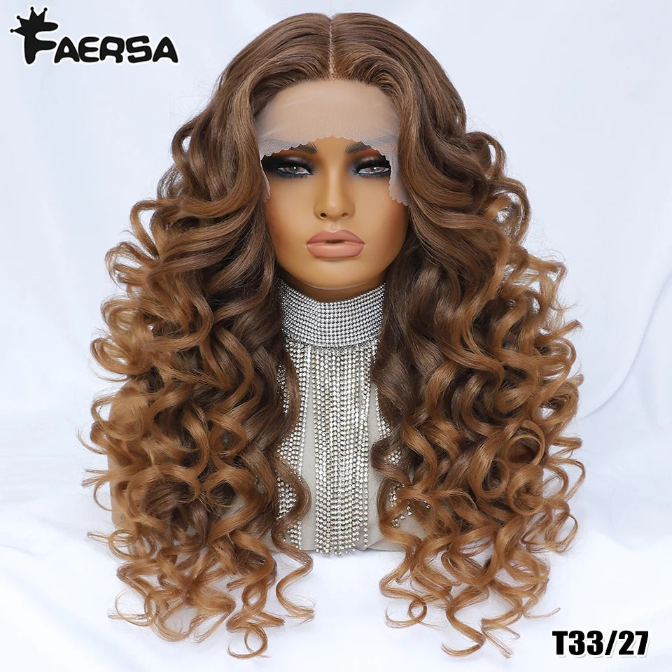 Black Brown Curly Wig