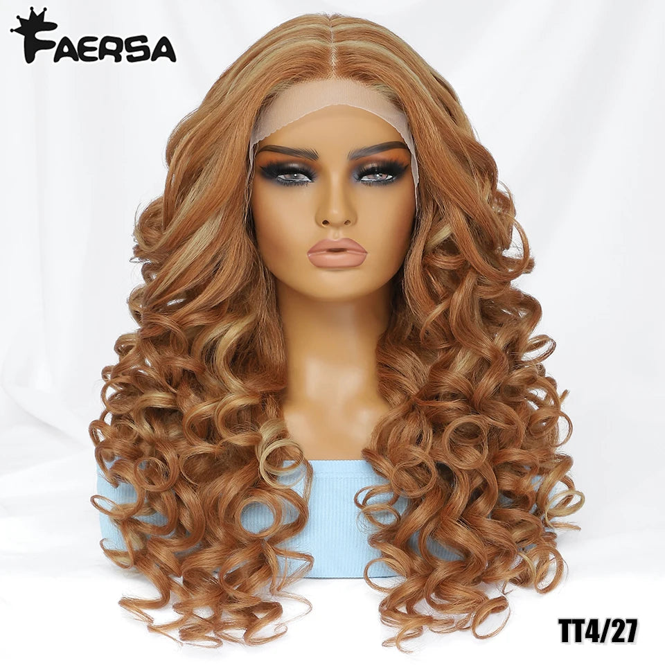 Black Brown Curly Wig