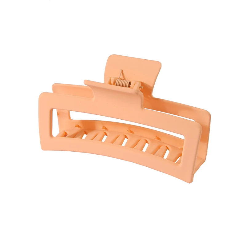 Fashion 13CM Oversized Solid Square Frosted Hair Shark Clip Headdress Hair Accessories Suitable For Women Girls Thick Hair