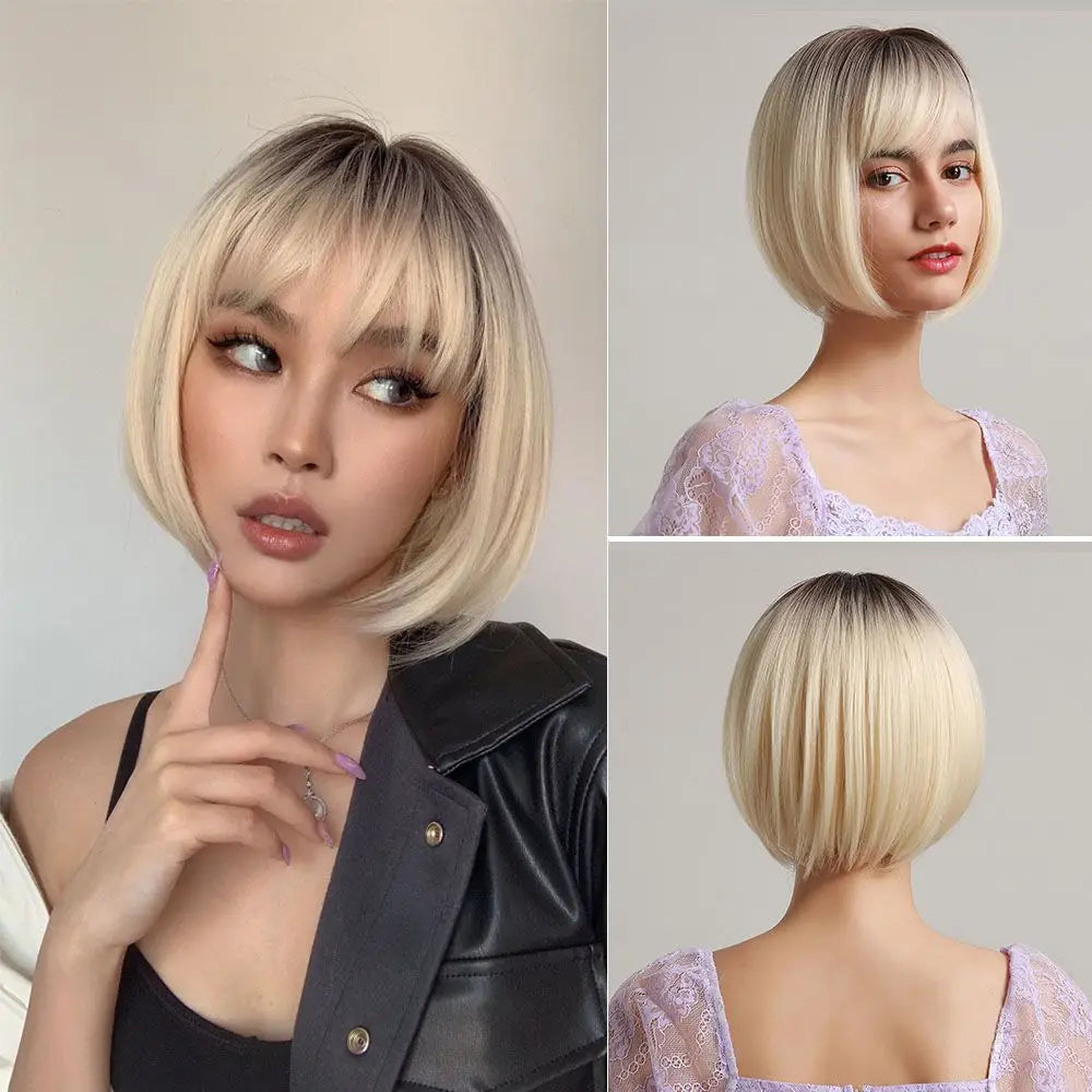 Brown Synthetic Hair Wig