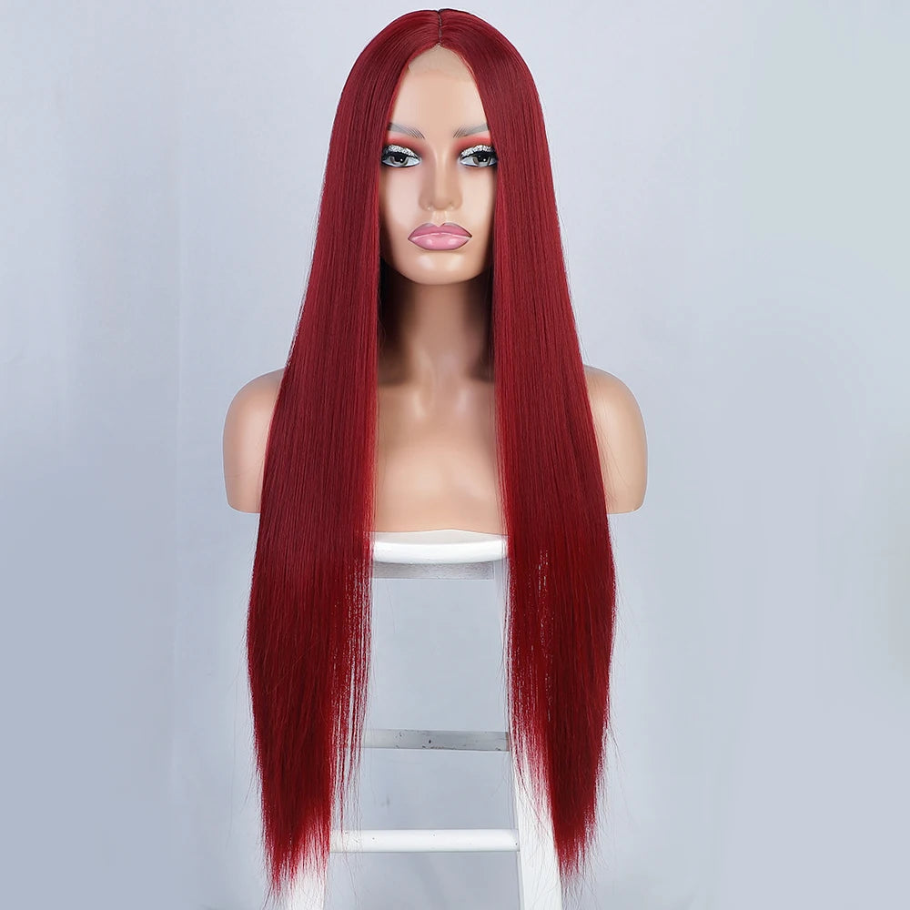 32 Inch Blonde Straight Wig