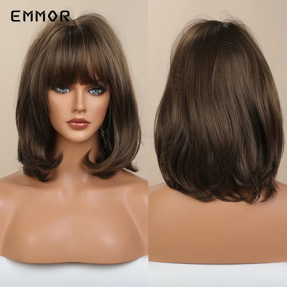 Blonde Brown Short Bob wig