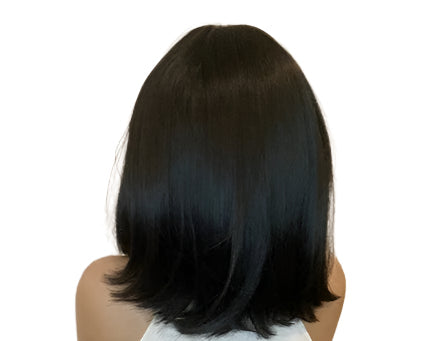 Lace Front Black Short Natural Wavy wig