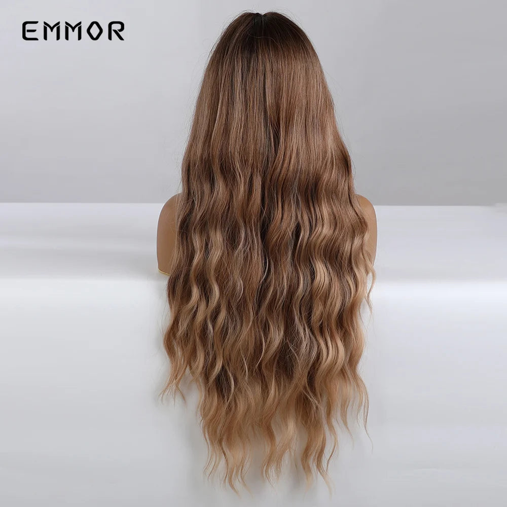 Long Wavy Wigs with Bang