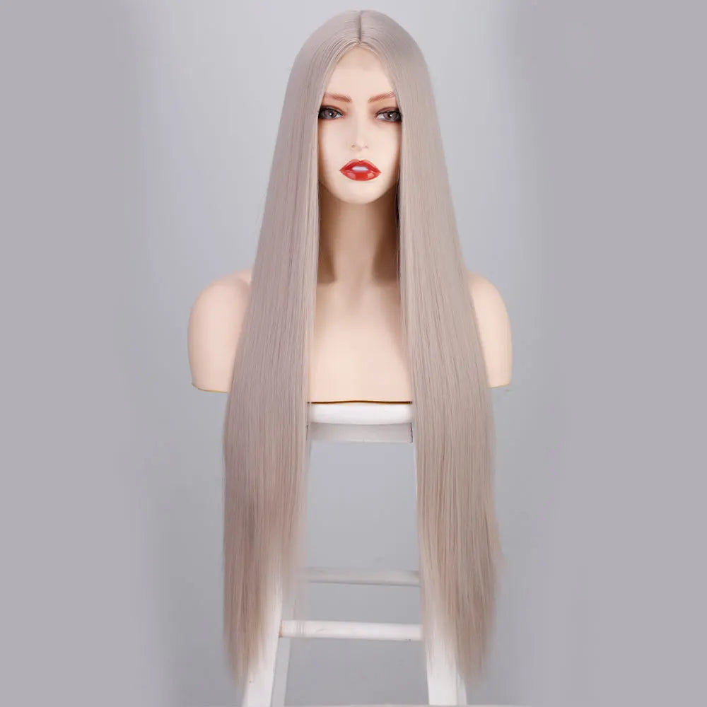 32 Inch Blonde Straight Wig