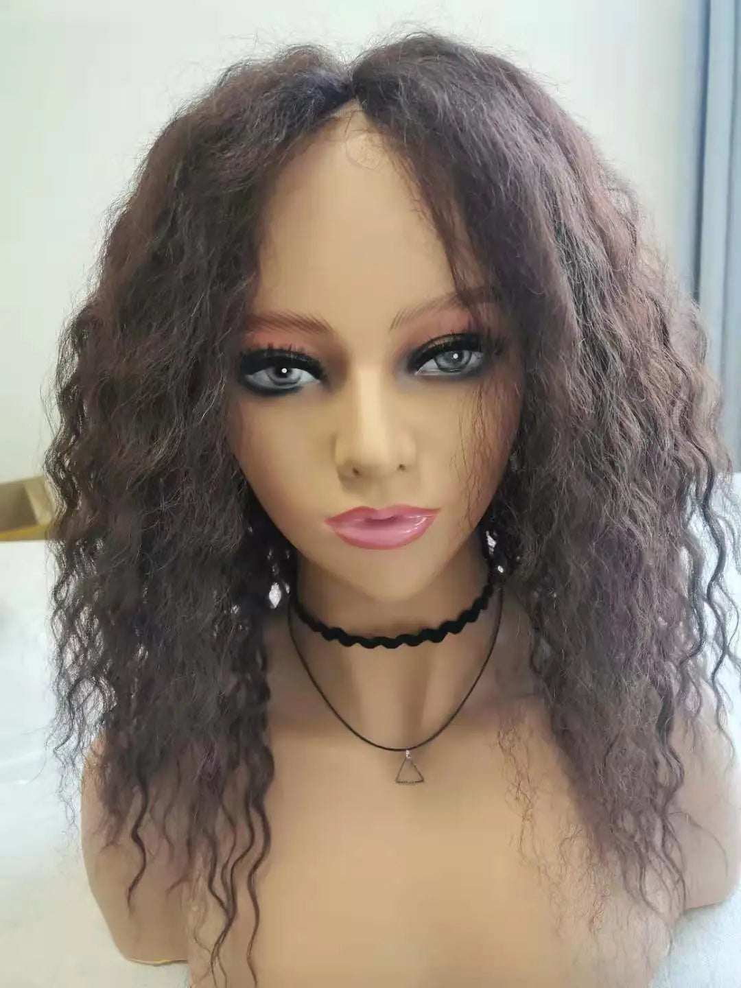 Brown Blonde Wig Mixed 30% Human Hair Long Wig