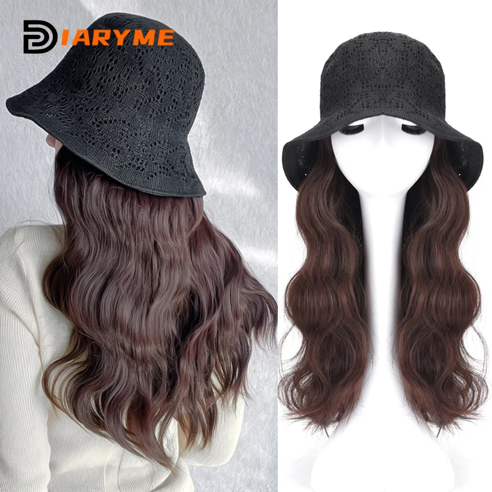 Long Water Waves Hair With Hat