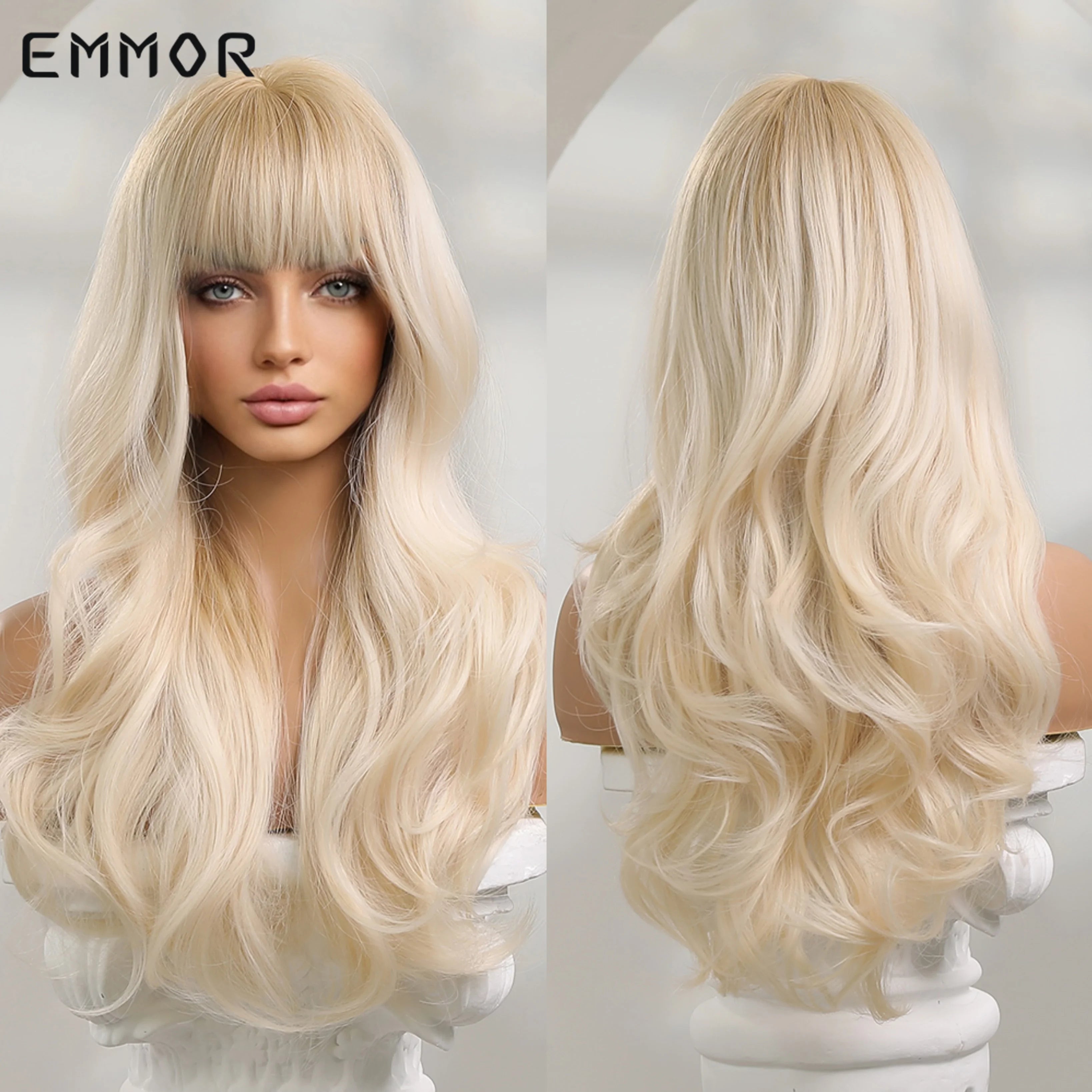 Ombre Black to Light Blonde Hair Wig