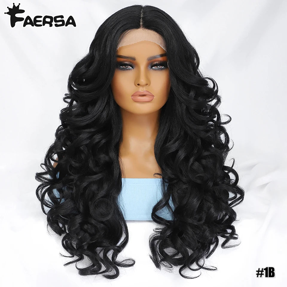 Black Brown Curly Wig