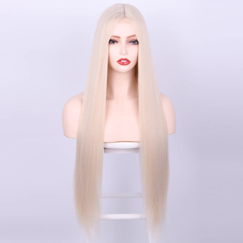 32 Inch Blonde Straight Wig