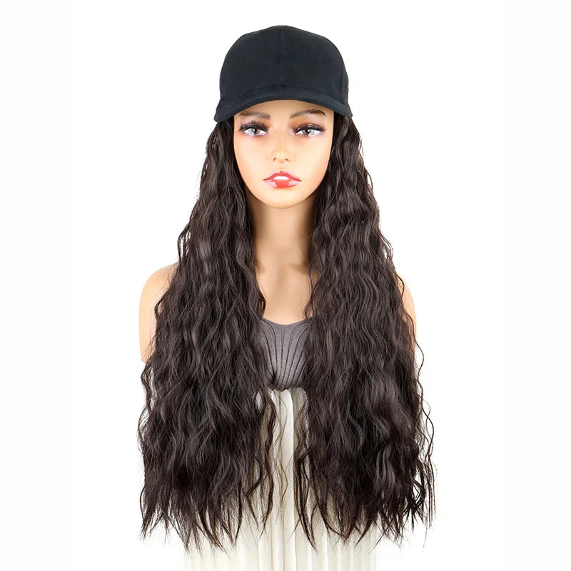 Long Curly Wigs Baseball Cap