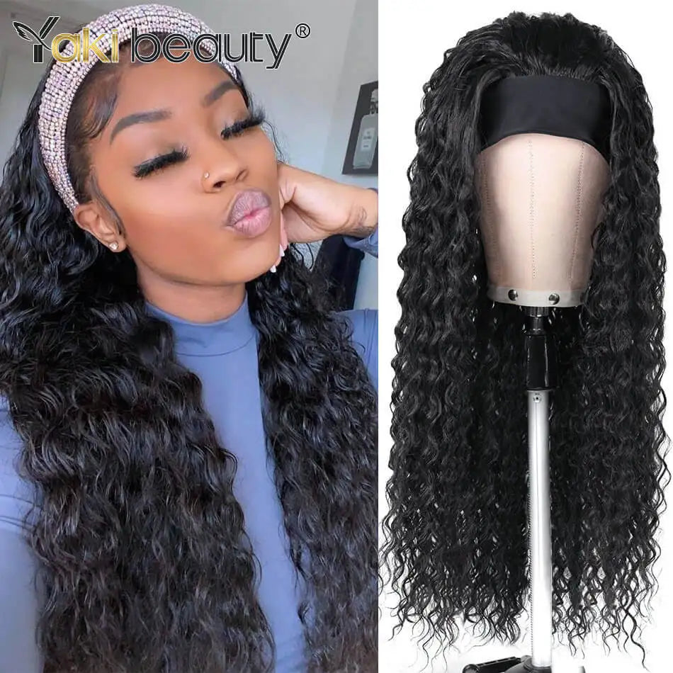 28Inch Synthetic Ice Headband Wig