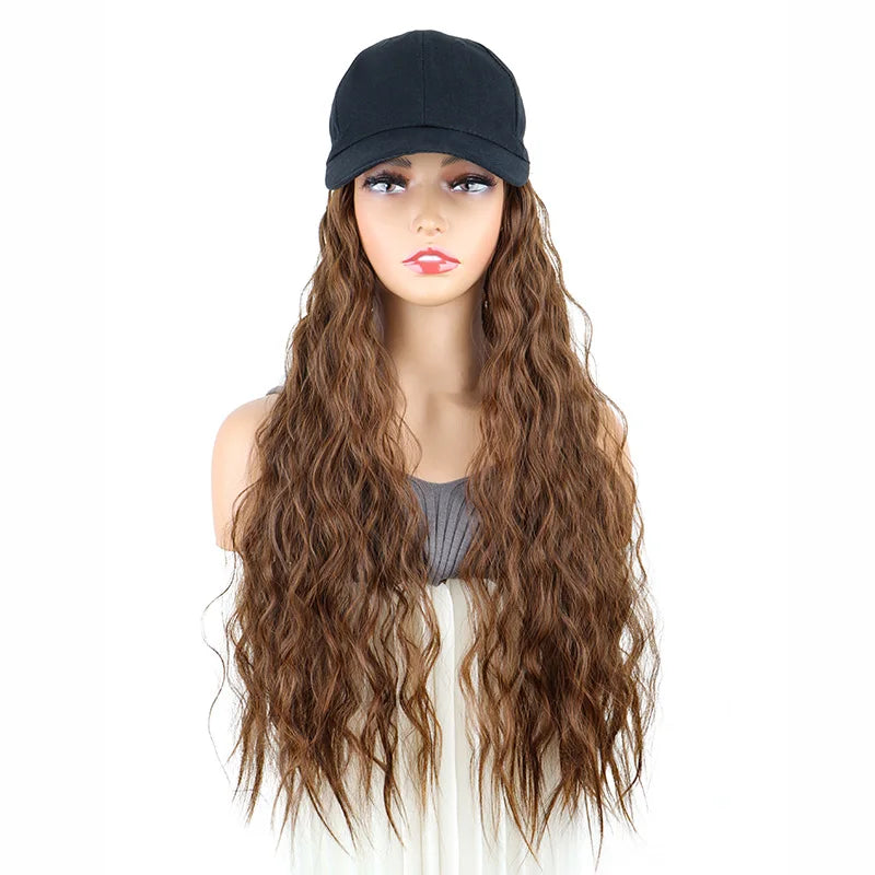 Long Curly Wigs Baseball Cap