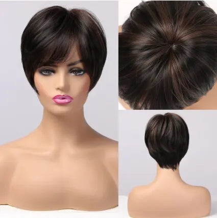 Brown Synthetic Hair Wig