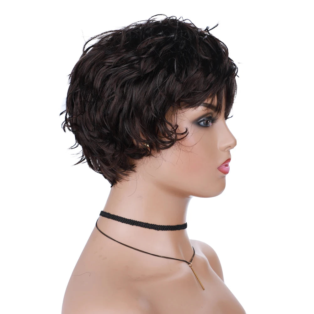 Short Straight Wavy Wig