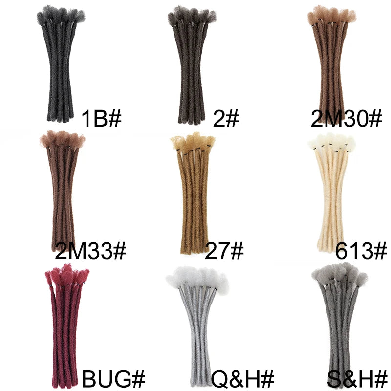 Synthetic 8Inch Handmade Dreadlocks 10strands Locs Hip-Hop Style Braids Hair Extension Crochet Hair for Men Women