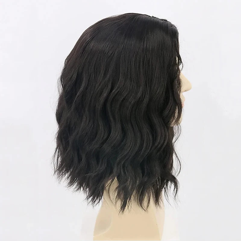 Black Short Curly Wigs for Man