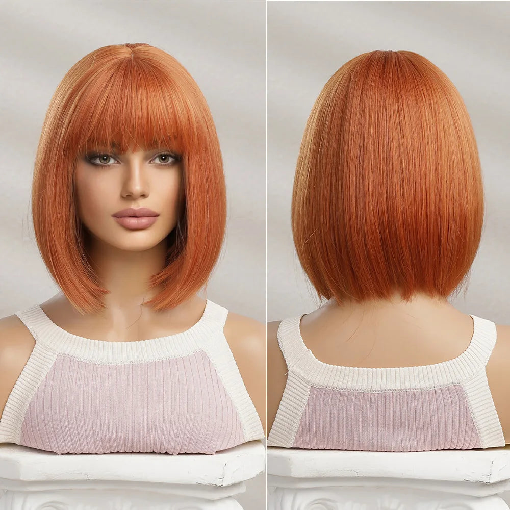 Blonde Brown Short Bob wig