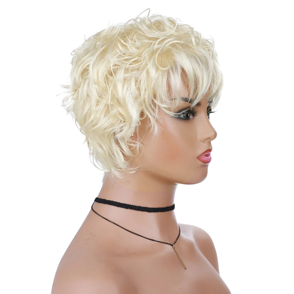 Short Straight Wavy Wig