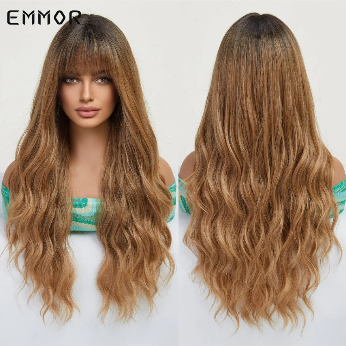 Ombre Black to Light Blonde Hair Wig