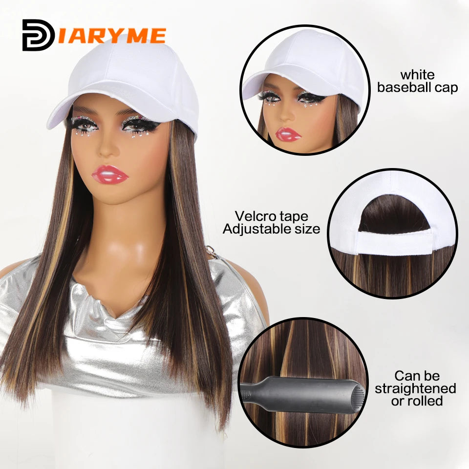 Baseball cap wig Synthetic Wigs