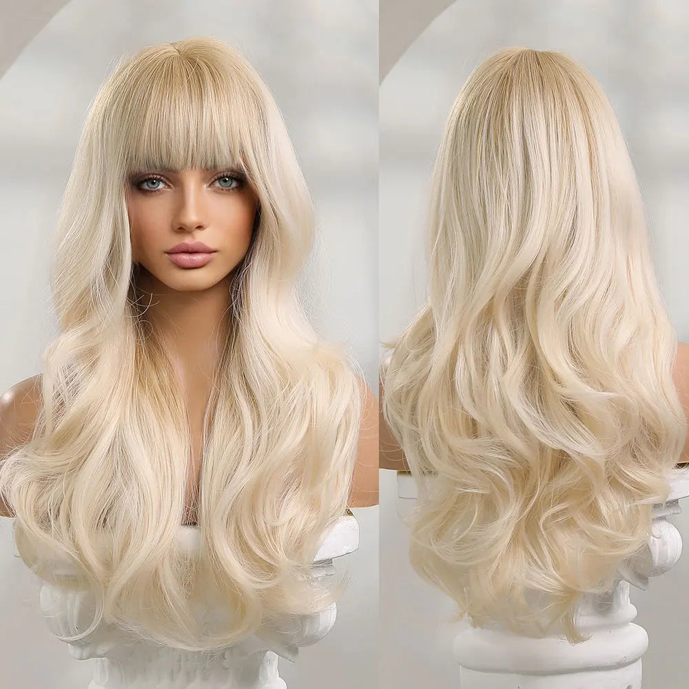 Ombre Black to Light Blonde Hair Wig