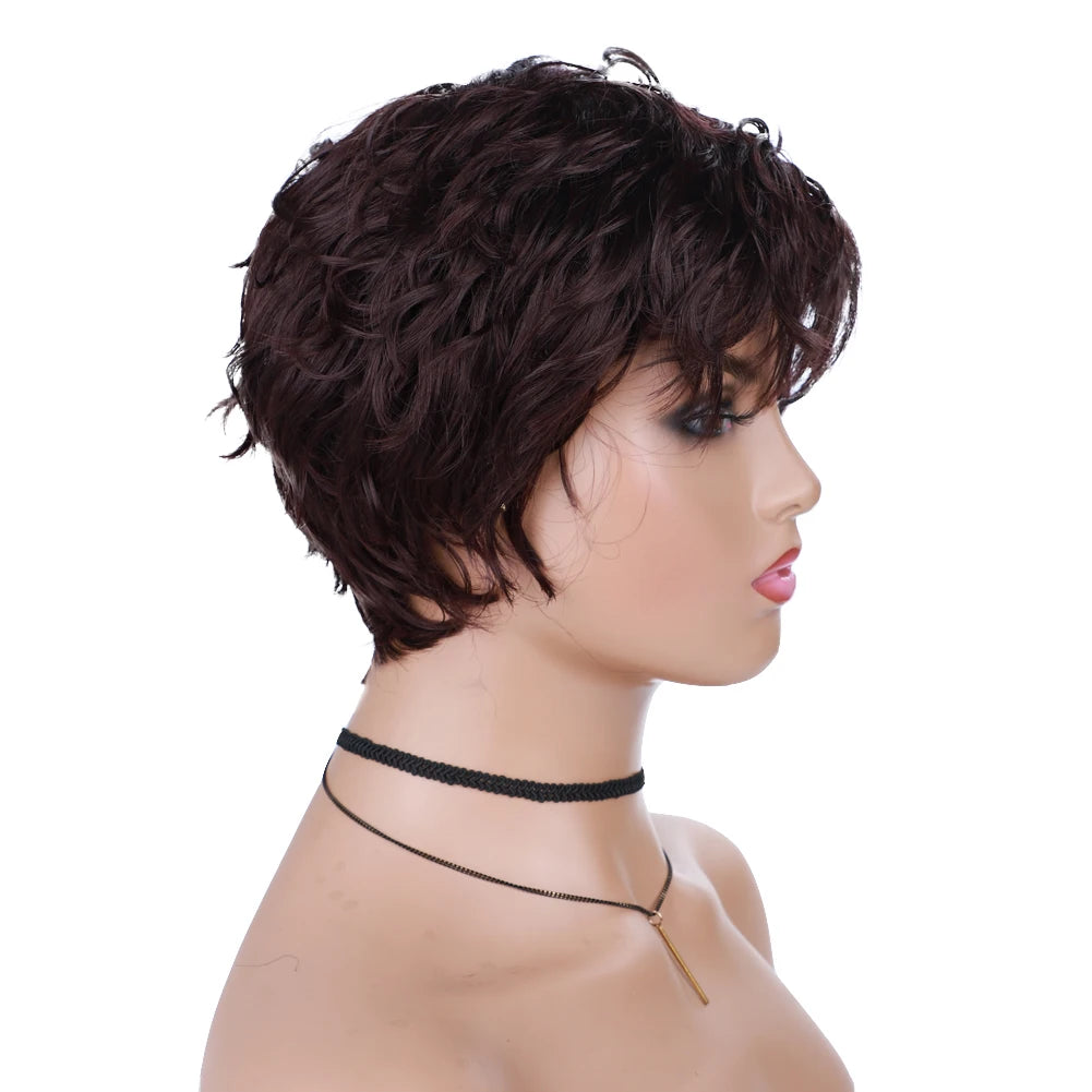 Short Straight Wavy Wig