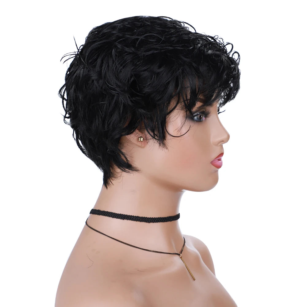 Short Straight Wavy Wig