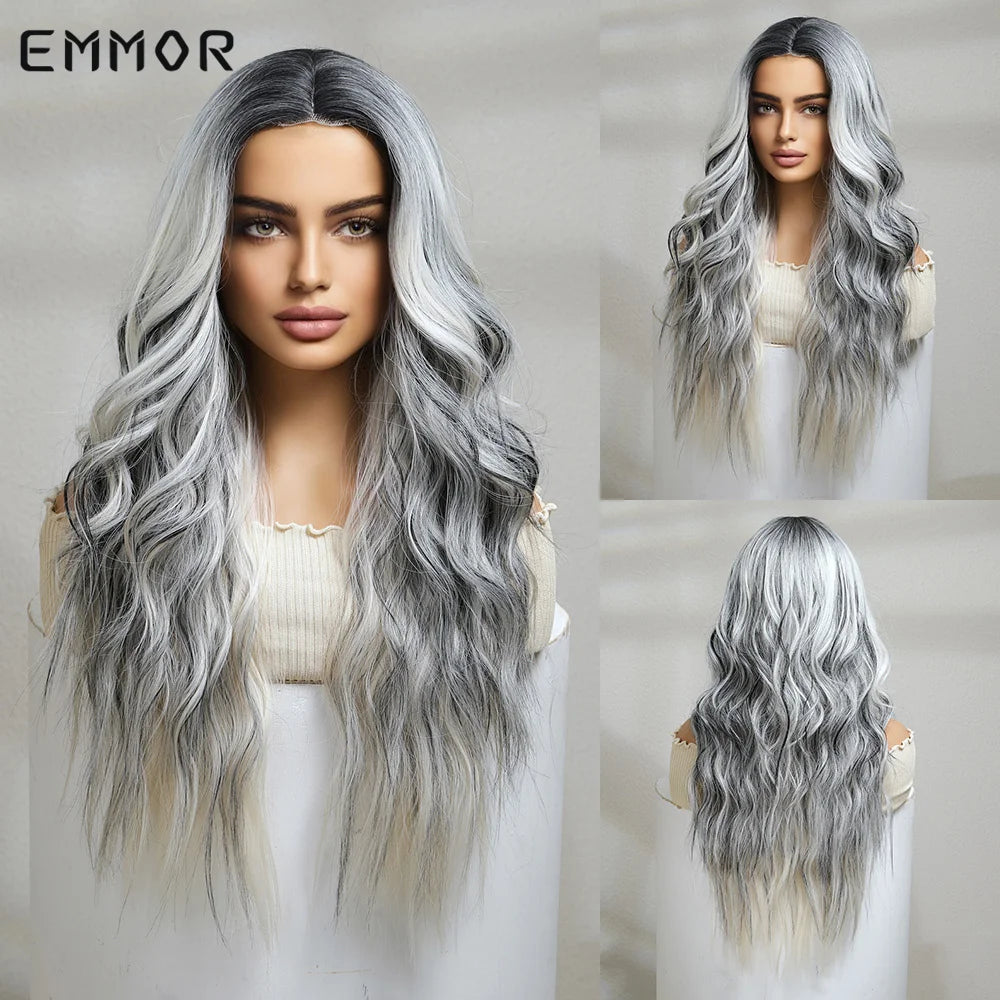 Ombre Black to Light Blonde Hair Wig