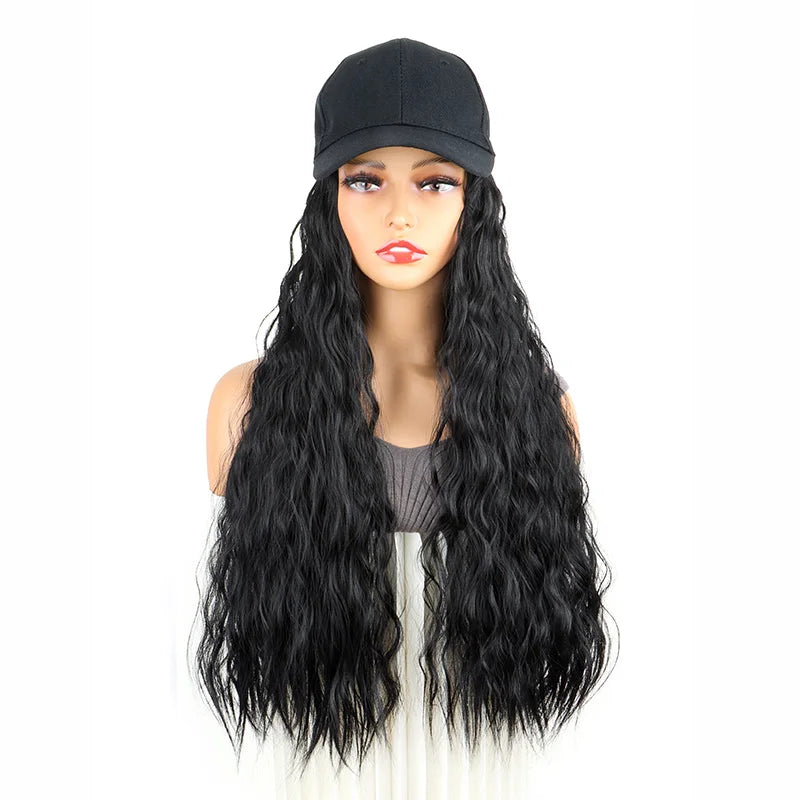Long Curly Wigs Baseball Cap