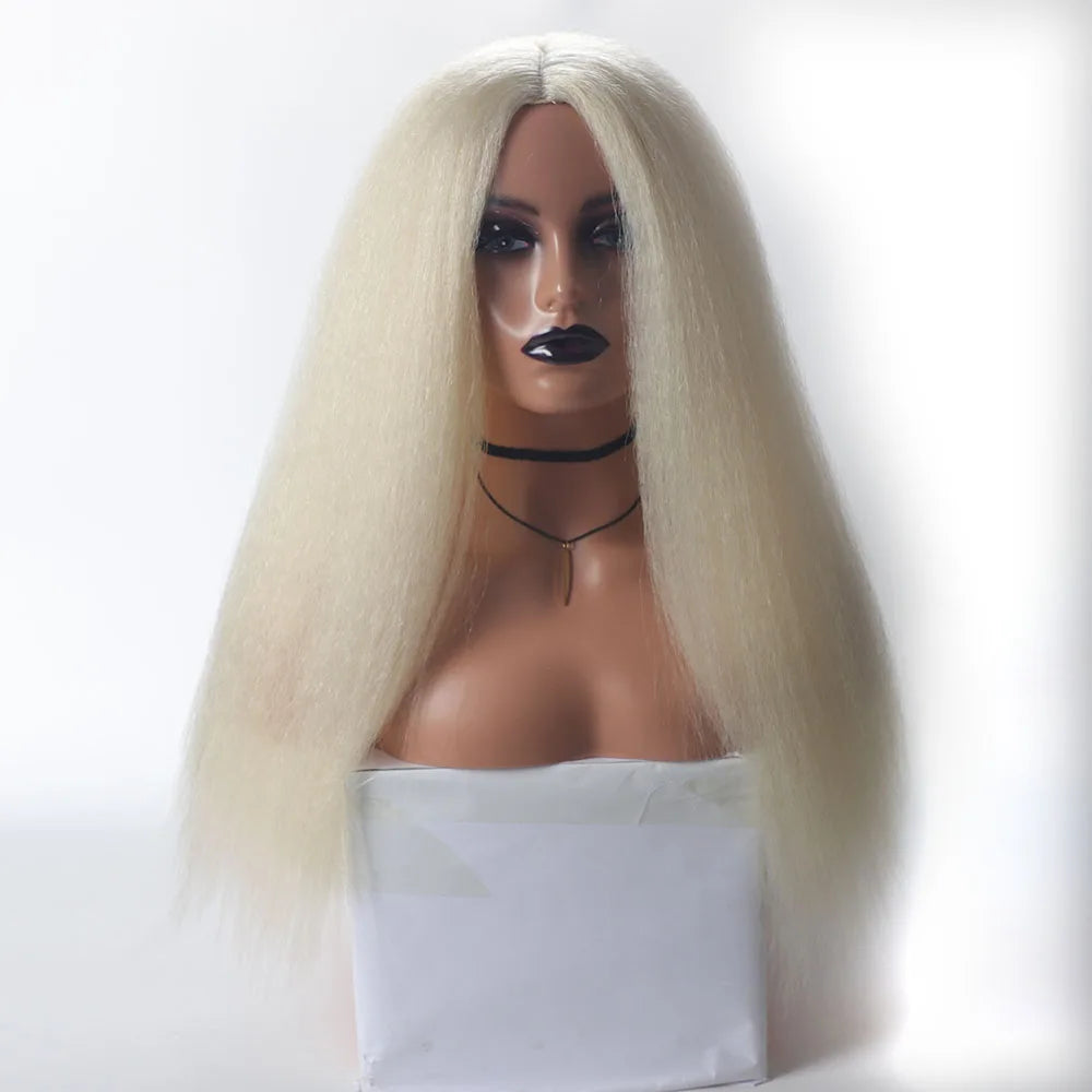 Long Kinky Straight Synthetic Wigs